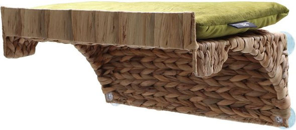 Produktbild von Fensterliege Cat Comfort Samt oliv mit Saugnäpfen