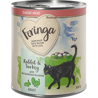 Produktbild von Feringa Classic Meat Menü Kaninchen & Truthahn - 6 x 800 g