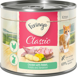 Produktbild von Feringa Classic Meat Menü Kitten 6 x 200 g - Kaninchen & Huhn