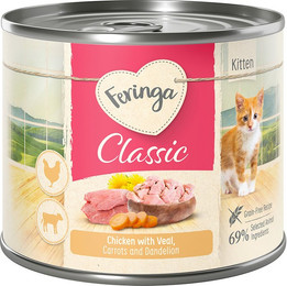 Produktbild von Feringa Classic Meat Menü Kitten Huhn & Kalb - 6 x 200 g