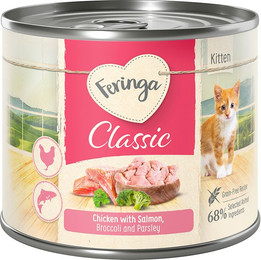 Produktbild von Feringa Classic Meat Menü Kitten Lachs & Huhn - 6 x 200 g