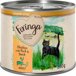 Produktbild von Feringa Country Style Menü Huhn, Schwein, Ente - 6 x 200 g