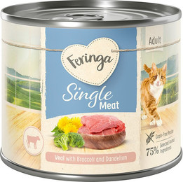 Produktbild von Feringa Single Meat Menü Kalb mit Brokkoli & Löwenzahn - 12 x 200 g
