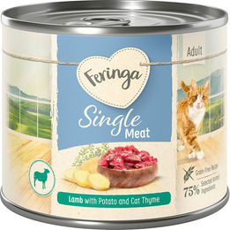 Produktbild von Feringa Single Meat Menü Lamm mit Kartoffel & Katzengamander - 6 x 200 g