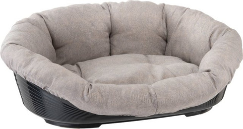 Produktbild von Ferplast Korb Siesta Deluxe mit Überzug Sofà Tweed beige Größe 8