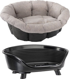 Produktbild von Ferplast Korb Siesta Deluxe mit Überzug Sofà Tweed beige Set Größe 10