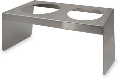 Produktbild von Feuerfest 123 GmbH Futternapf Napfhalter aus Edelstahl - Napferhöhung für Haustiere Hunde & Katzen, Futterstation mit Füßen für Katzen & Hunde