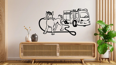 Produktbild von Feuerwehr Wandtattoo Wandbild Wandsticker Wandaufkleber Wanddekoration