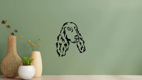 Produktbild von Field Spaniel Kopf Wandtattoo Wandbild Wandsticker Wandaufkleber Wanddekoration
