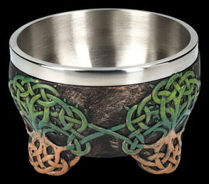 Produktbild von Figuren Shop GmbH Futternapf Schale - Lebensbaum - Fantasy Dekoration Futterschale Futternapf, Edelstahl