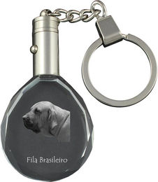 Produktbild von Fila Brasileiro - Anhänger mit Hundefoto, Kristall-Schlüsselring in Geschenkbox, ein einzigartiges Geschenk von Art-Dog transparent