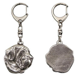 Fila Brasileiro Silberner Schlüsselanhänger mit Hund in Geschenkbox – Bild 1 von 9