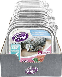 Produktbild von Finé Katzennahrung Lachshäppchen 100 g, 32er Pack - Inhalt: 2