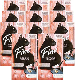 Produktbild von Fine Schlecksnacks mit Geflügel-Leberwurst und Katzengras - 8 x 15 g