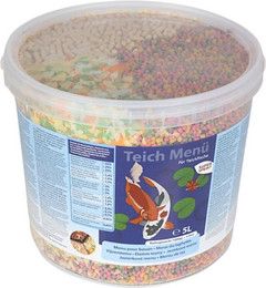 Produktbild von Fisch-Futterspender SUPER SPRINT 5L Teichfutter Menü 3 Sorten - 5 l
