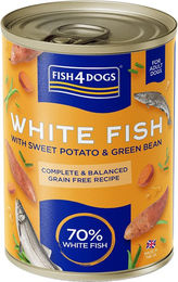 Fish4Dogs Finest Complete Wetfood - Weißfisch mit Süßkartoffel und grünen Bohnen - 6 x 395 g – Bild 1 von 2