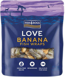 Fish4Dogs Wraps - Banana & Fish - 100 g – Bild 1 von 5