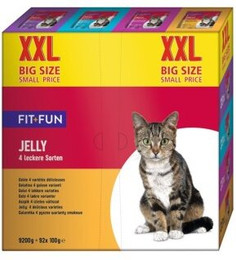 Produktbild von FIT+FUN Jelly Multipack 4 Sorten für Katzen - 92 x 100 g