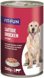 Produktbild von FIT+FUN Nassfutter Hund Adult Ragout Rind - 24 x 1,24 kg