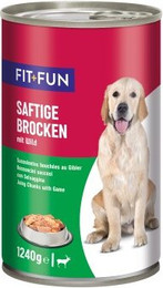 Produktbild von FIT+FUN Nassfutter Hund Adult Ragout Wild - 6 x 1,24 kg