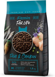 Produktbild von FITMIN Cat For Life Adult Fish and Chicken 1,8 kg für ausgewachsene Katzen mit Fisch und Huhn