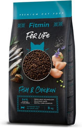 Produktbild von FITMIN Cat For Life Adult Fish and Chicken 8 kg für ausgewachsene Katzen mit Fisch und Huhn