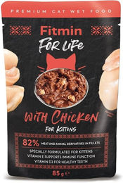 Produktbild von FITMIN Cat For Life pouch kitten chicken 85 g