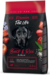 Produktbild von FITMIN Dog For Life Adult Rind Reis - 2,5 kg