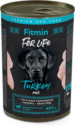 Produktbild von Fitmin Dog For Life Truthahn Nassfutter - 6 x 400 g
