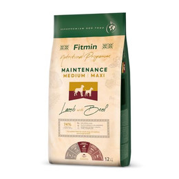 Produktbild von Fitmin Dog Medium Maxi Maintenance Lamm & Rind - 12 kg
