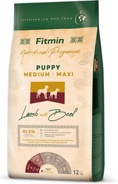Produktbild von FITMIN Dog Nutritional Programme Medium Maxi Puppy Lamm & Rind - 12 kg