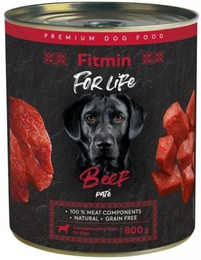 Produktbild von FITMIN For Life Beef Pate 800g Rindermousse für Hunde