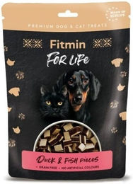 Produktbild von FITMIN For Life Duck and Fish Pieces Stücke von Ente und Fisch für Hunde und Katzen 70 g