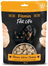 Produktbild von FITMIN For Life Freeze dried chicken 30 g gefriergetrocknete Hühnerleckerei für Hunde und Katzen
