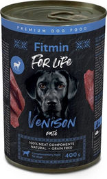 Produktbild von FITMIN For Life Venison Pate Nassfutter Wild Pastete für Hunde 400g
