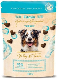 Produktbild von FITMIN NP Play and Train Turkey 400g Trainingssnack aus Truthahn