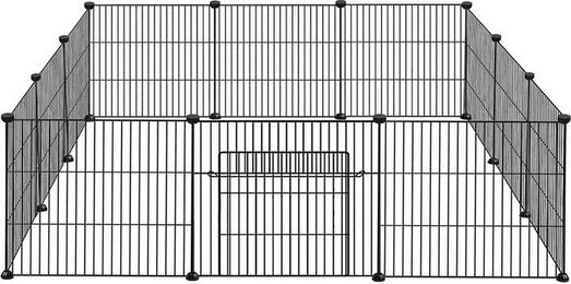 FIVMEN Freigehege Gittergehege inkl. Tür, Kleintierauslauf Kleintierkäfig Laufgitter, für Kaninchen aus Metallgitter – Bild 1 von 5