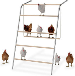 FIVMEN Hühnerstall Hühnerleiter 4 Ebenen Große Sitzstange für Hühner, 136x105cm – Bild 1 von 5
