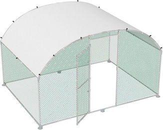 Produktbild von FIVMEN Hühnerstall Hühnerstall Haustierkäfig Verzinkter Stahlrahmen Bogenaufsatz, Hühnerkäfig Voliere mit Dachplane für Heimtiergehege Vogelkäfig