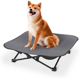 FIVMEN Hundebett Erhöhtes Hundeliege mit Eisenrahmen Katzenbett Schlafplatz, Faltbar, mit Aufbewahrungstasche – Bild 1 von 5