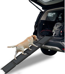 Produktbild von FIVMEN Hunderampe Hunderampe Klappbar Hundetreppe mit Rutschfester Teppichoberfläche, Tragbare hunderampen für Autos