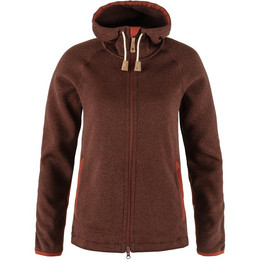 Produktbild von Fjällräven Damen Fleecejacke Övik Fleece Hoodie Rot