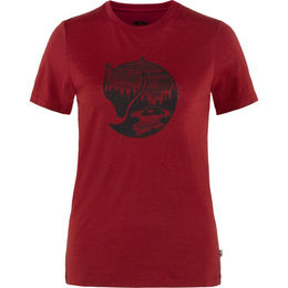 Fjällräven Damen T-Shirt Abisko Wool Fox Pomegranate Rot - Navy – Bild 1 von 2