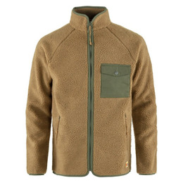 Produktbild von Fjällräven Herren Vardag Pile Fleece Jacke Buckwheat Brown-Laurel Green