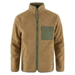 Fjällräven Herren Vardag Pile Fleece Jacke Buckwheat Brown-Laurel Green S – Bild 1 von 2