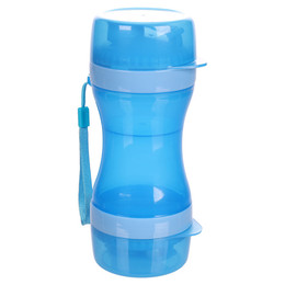 Produktbild von Flamingo 2-in-1 Reisebecher für Wasser und Futter Bassie blau