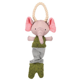 Produktbild von Flamingo Britty Elefant Welpenspielzeug mit Seil Grün
