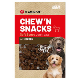 Produktbild von Flamingo Chew'n Snack Knochen mit Pferd - 150 g