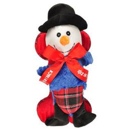 Produktbild von Flamingo Christmas Schneemann plus Knochen 2in1 Hundespielzeug - 33 cm