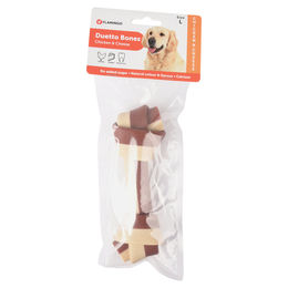 Produktbild von Flamingo Duetto Huhn & Käse Snack für Hunde - 108 g